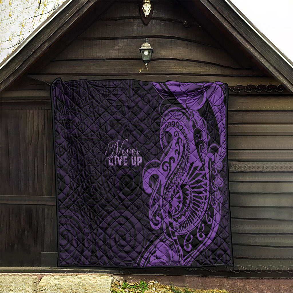 Lupus Warrior Quilt Never Give Up Polynesian Style