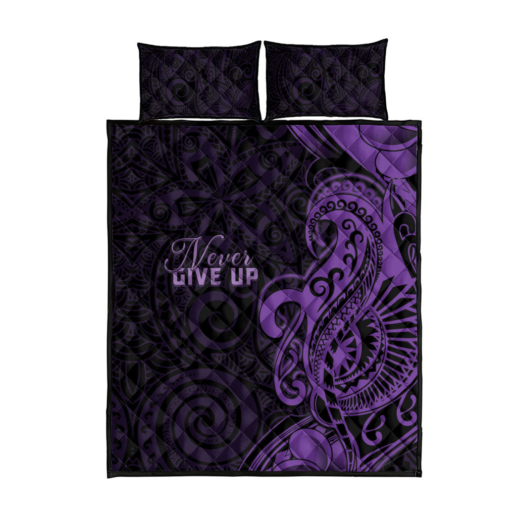 Lupus Warrior Quilt Bed Set Never Give Up Polynesian Style