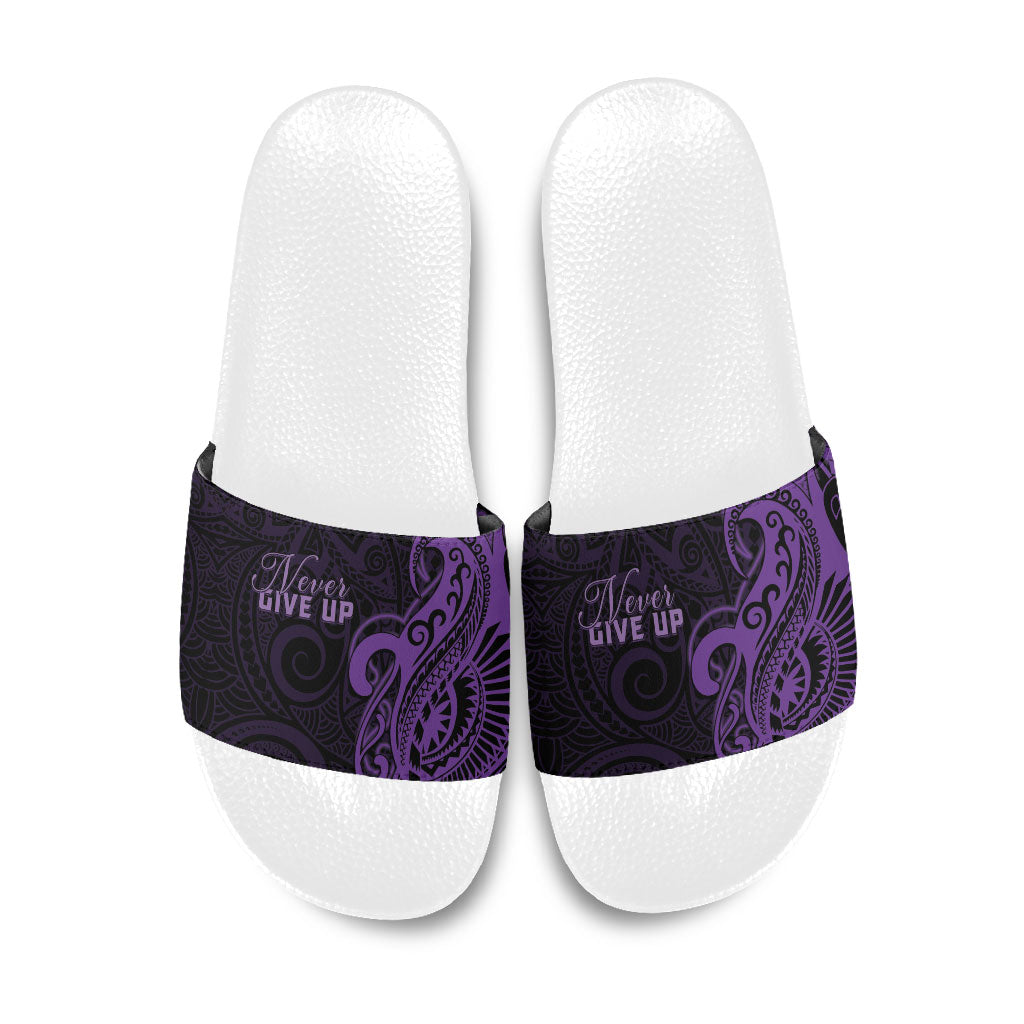 Lupus Warrior Slide Sandals Never Give Up Polynesian Style