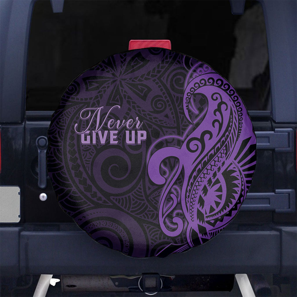 Lupus Warrior Spare Tire Cover Never Give Up Polynesian Style