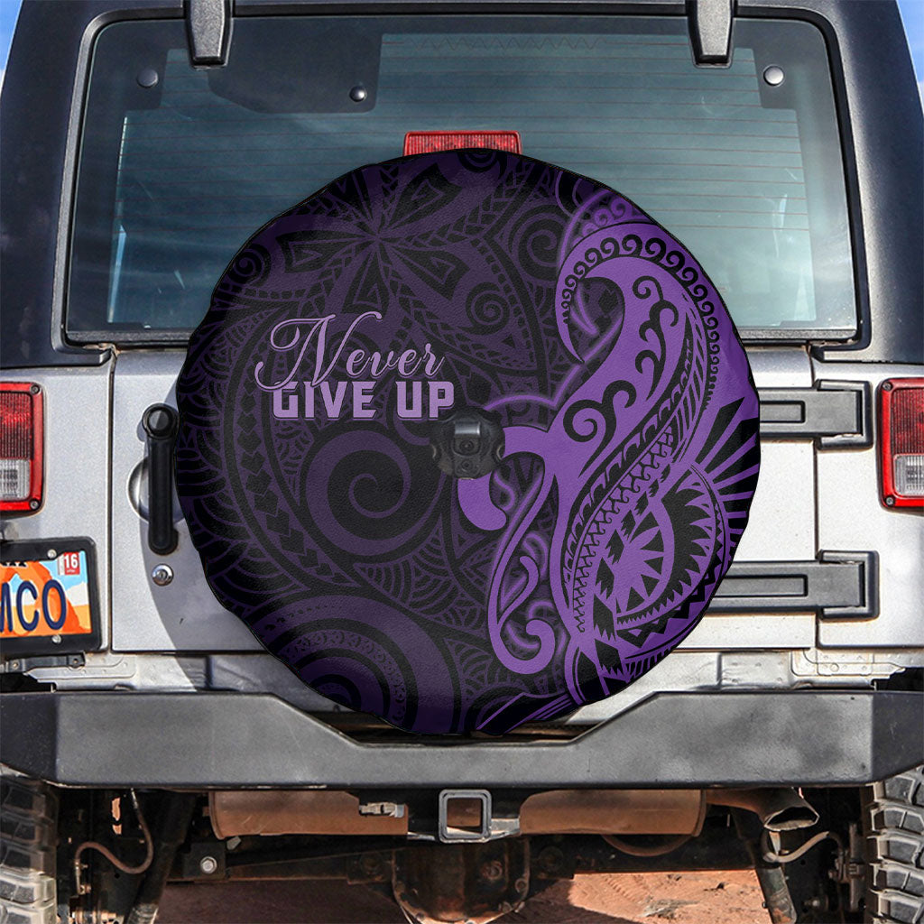 Lupus Warrior Spare Tire Cover Never Give Up Polynesian Style