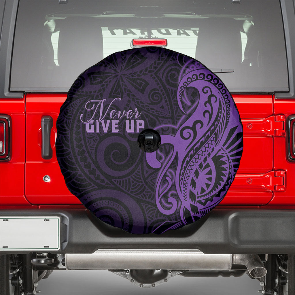 Lupus Warrior Spare Tire Cover Never Give Up Polynesian Style