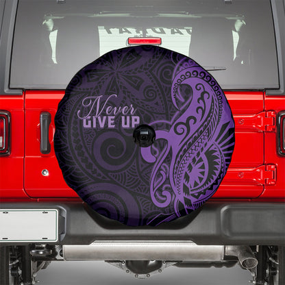 Lupus Warrior Spare Tire Cover Never Give Up Polynesian Style