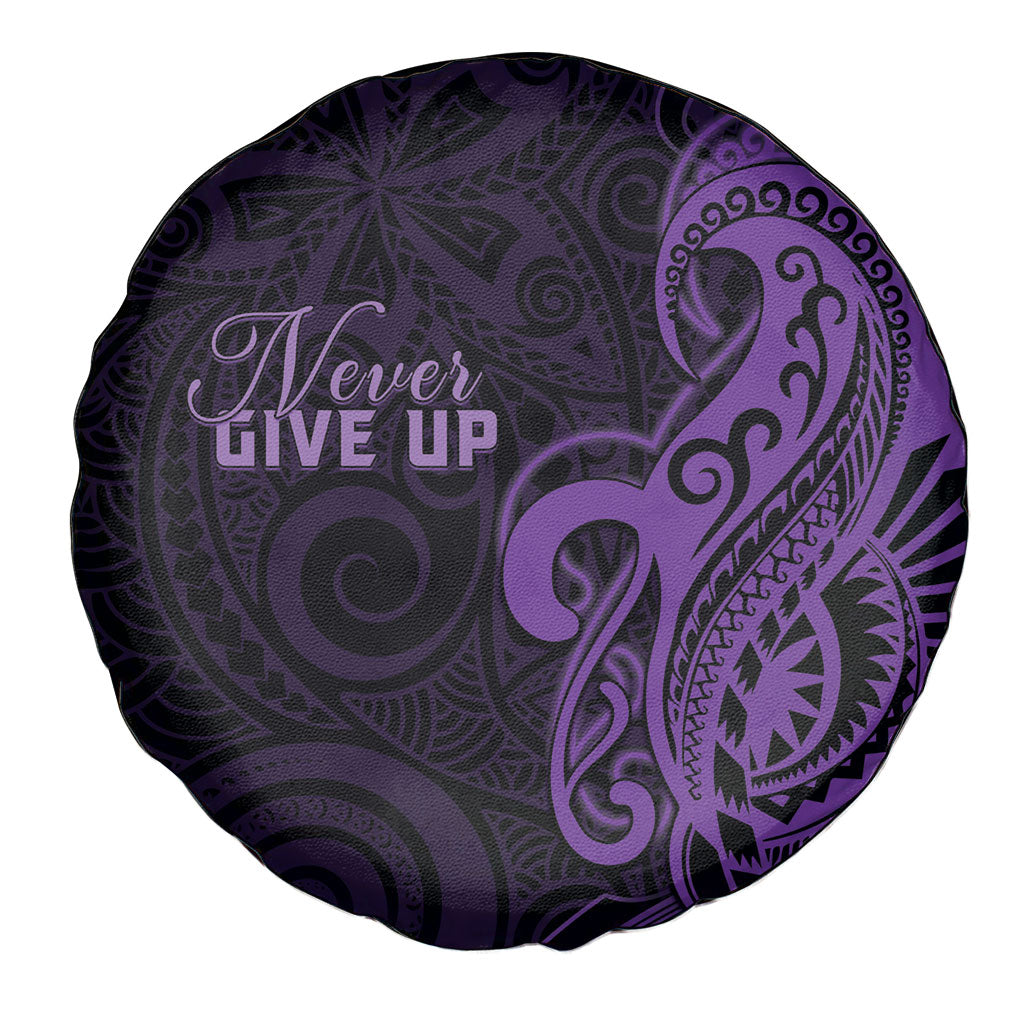 Lupus Warrior Spare Tire Cover Never Give Up Polynesian Style