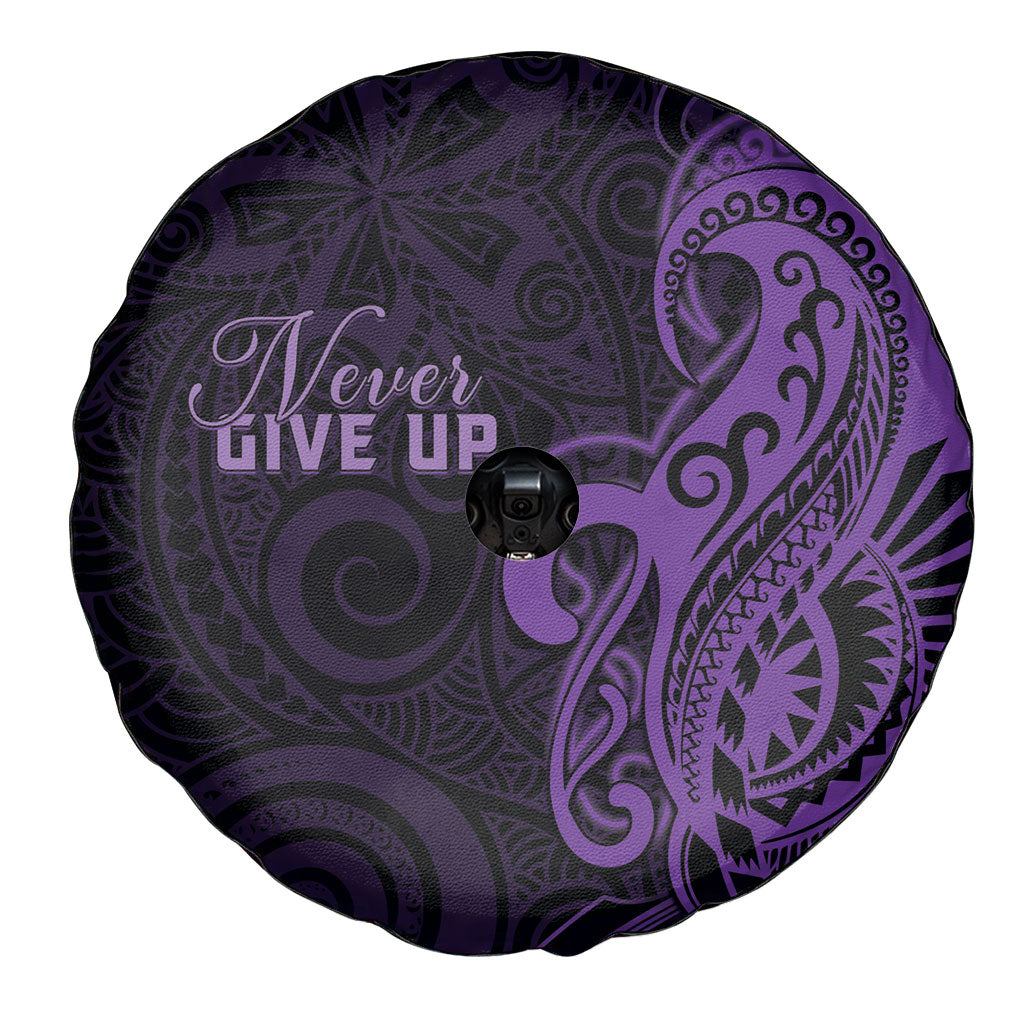 Lupus Warrior Spare Tire Cover Never Give Up Polynesian Style