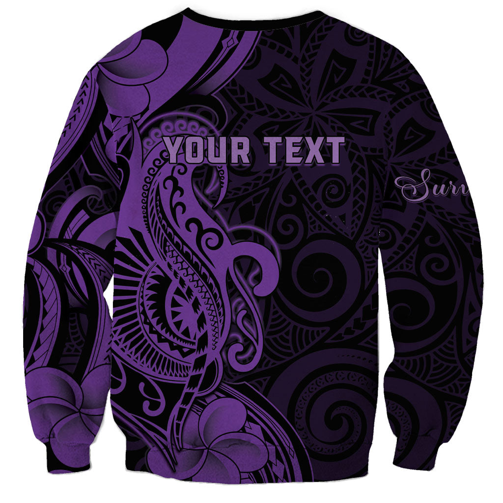 Personalised Lupus Warrior Sweatshirt Never Give Up Polynesian Style