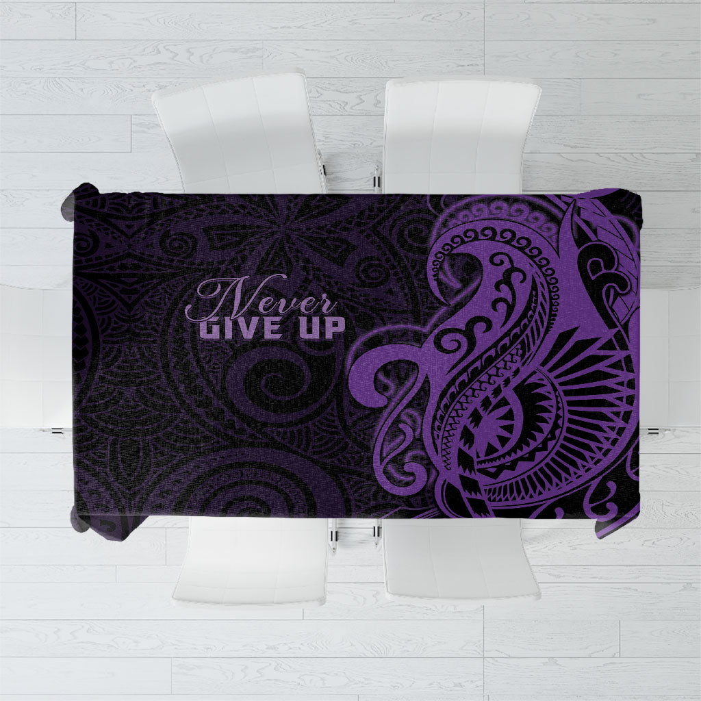 Lupus Warrior Tablecloth Never Give Up Polynesian Style