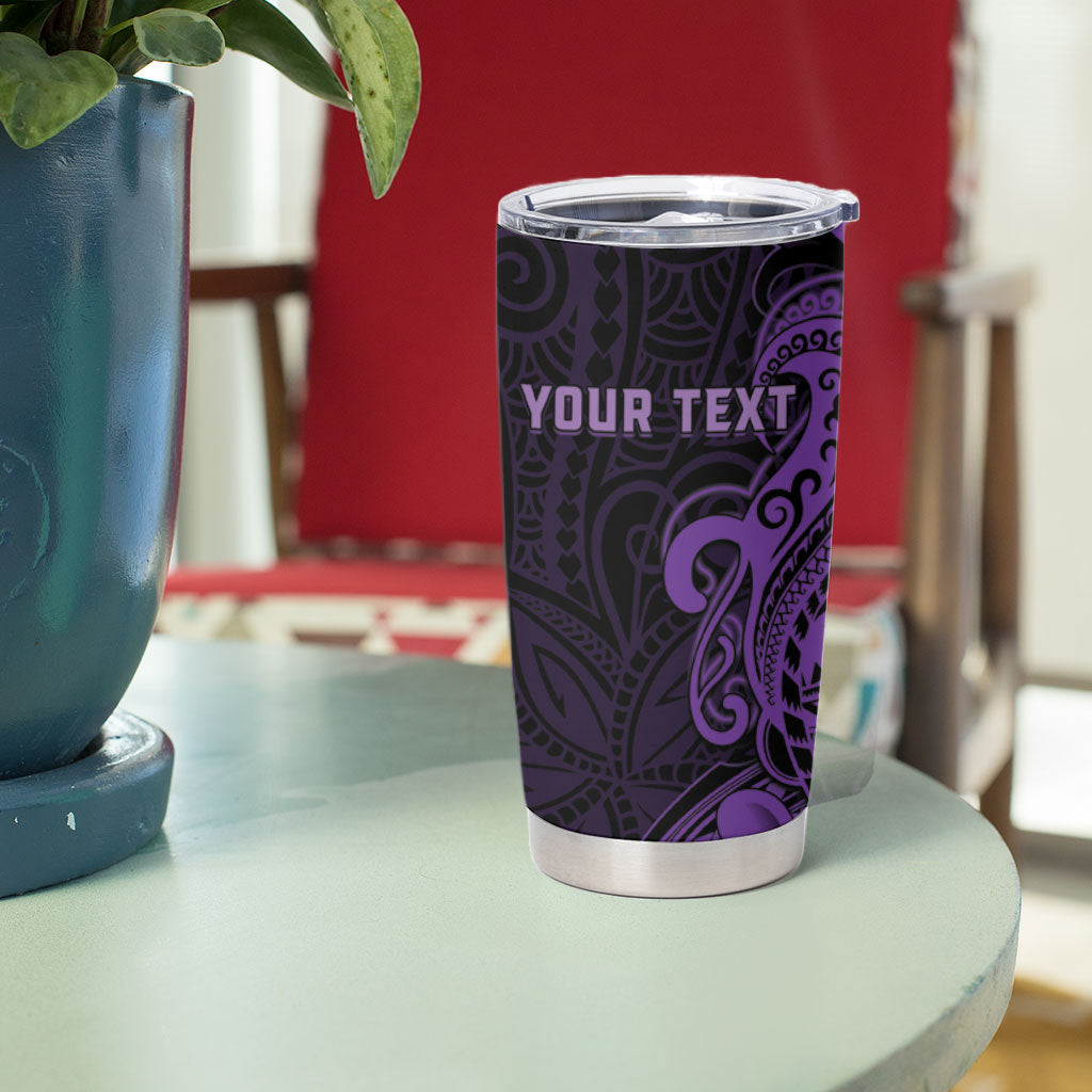 Personalised Lupus Warrior Tumbler Cup Never Give Up Polynesian Style