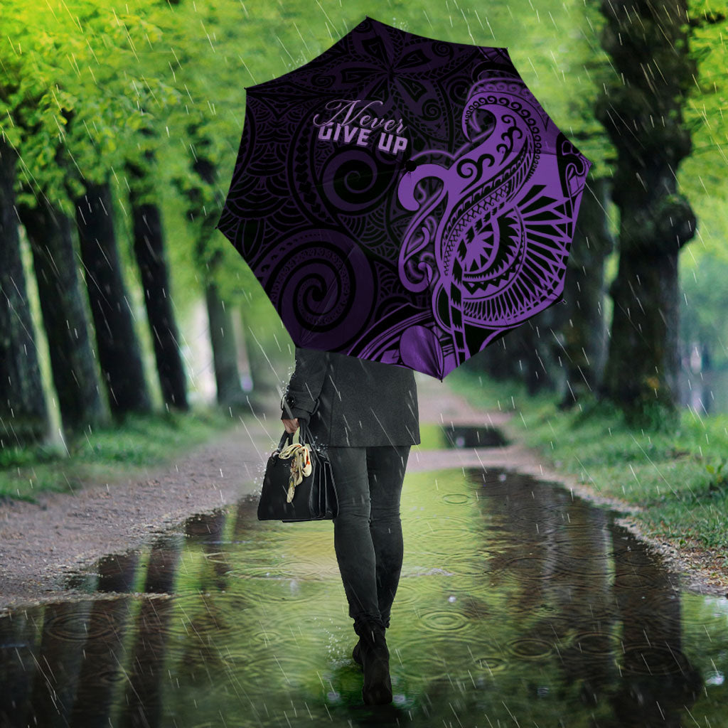 Lupus Warrior Umbrella Never Give Up Polynesian Style