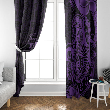 Lupus Warrior Window Curtain Never Give Up Polynesian Style