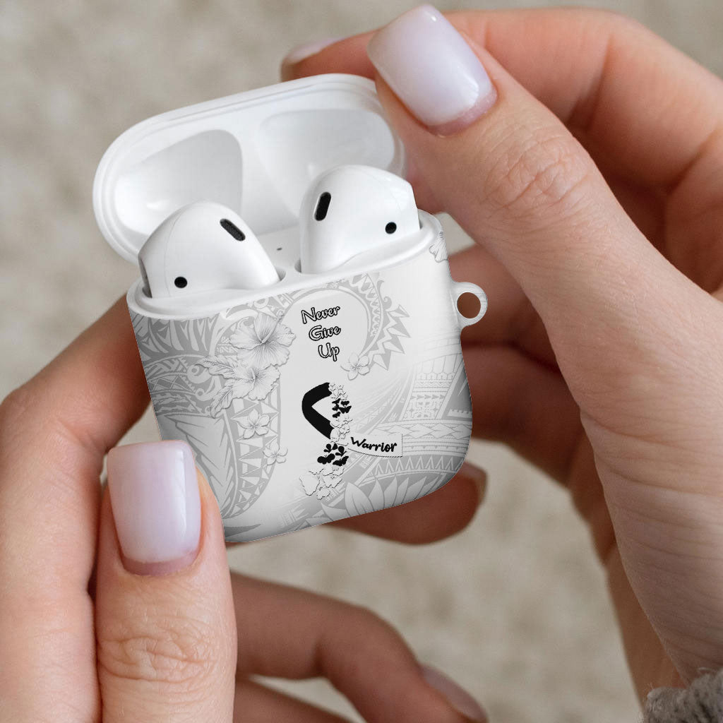 Lung Cancer Support AirPods Case Never Give Up Polynesian Style