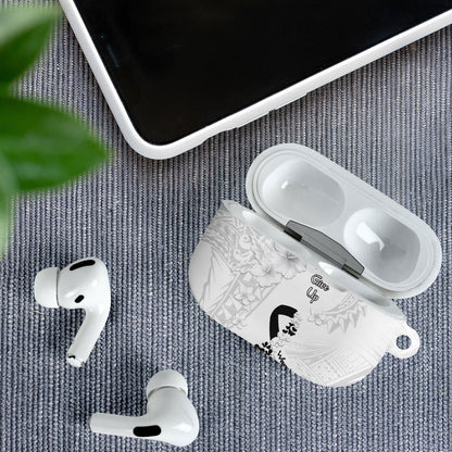 Lung Cancer Support AirPods Case Never Give Up Polynesian Style