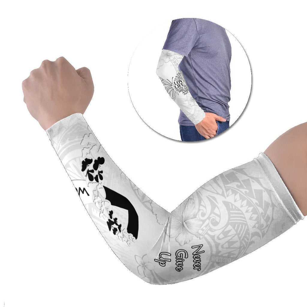 Lung Cancer Support Arm Sleeves Never Give Up Polynesian Style