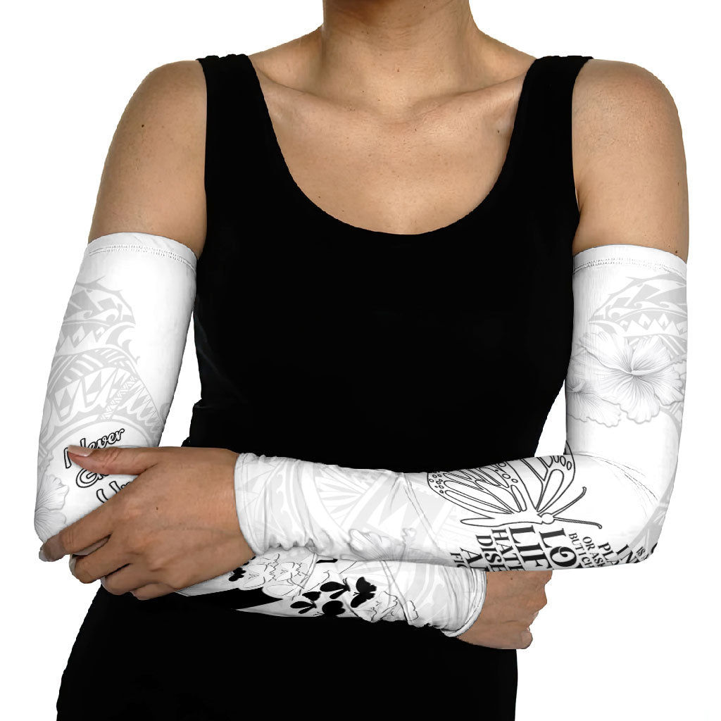 Lung Cancer Support Arm Sleeves Never Give Up Polynesian Style