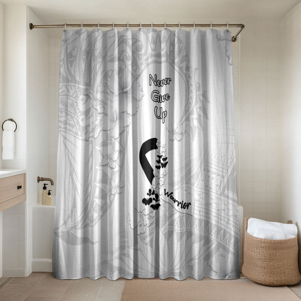 Lung Cancer Support Bathroom Set Never Give Up Polynesian Style
