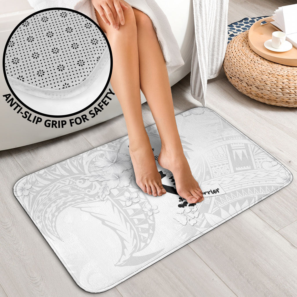 Lung Cancer Support Bathroom Set Never Give Up Polynesian Style