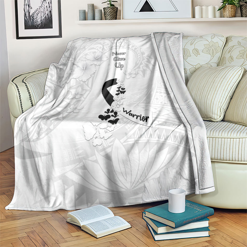 Lung Cancer Support Blanket Never Give Up Polynesian Style