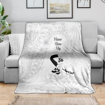 Lung Cancer Support Blanket Never Give Up Polynesian Style