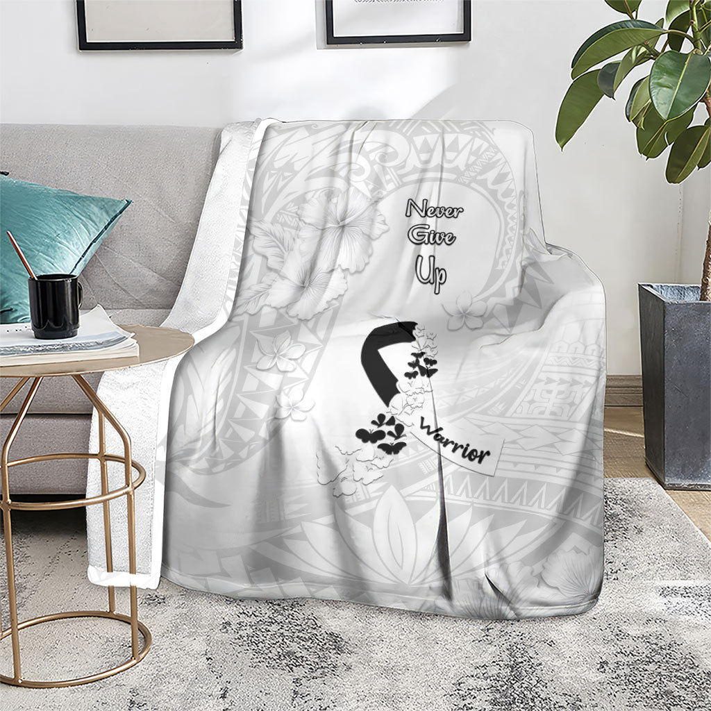 Lung Cancer Support Blanket Never Give Up Polynesian Style