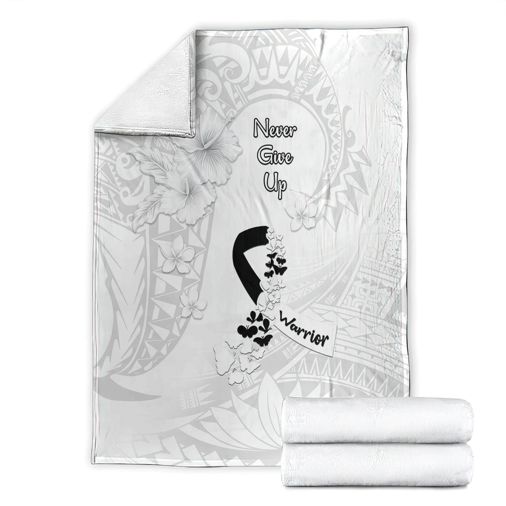 Lung Cancer Support Blanket Never Give Up Polynesian Style
