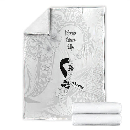 Lung Cancer Support Blanket Never Give Up Polynesian Style