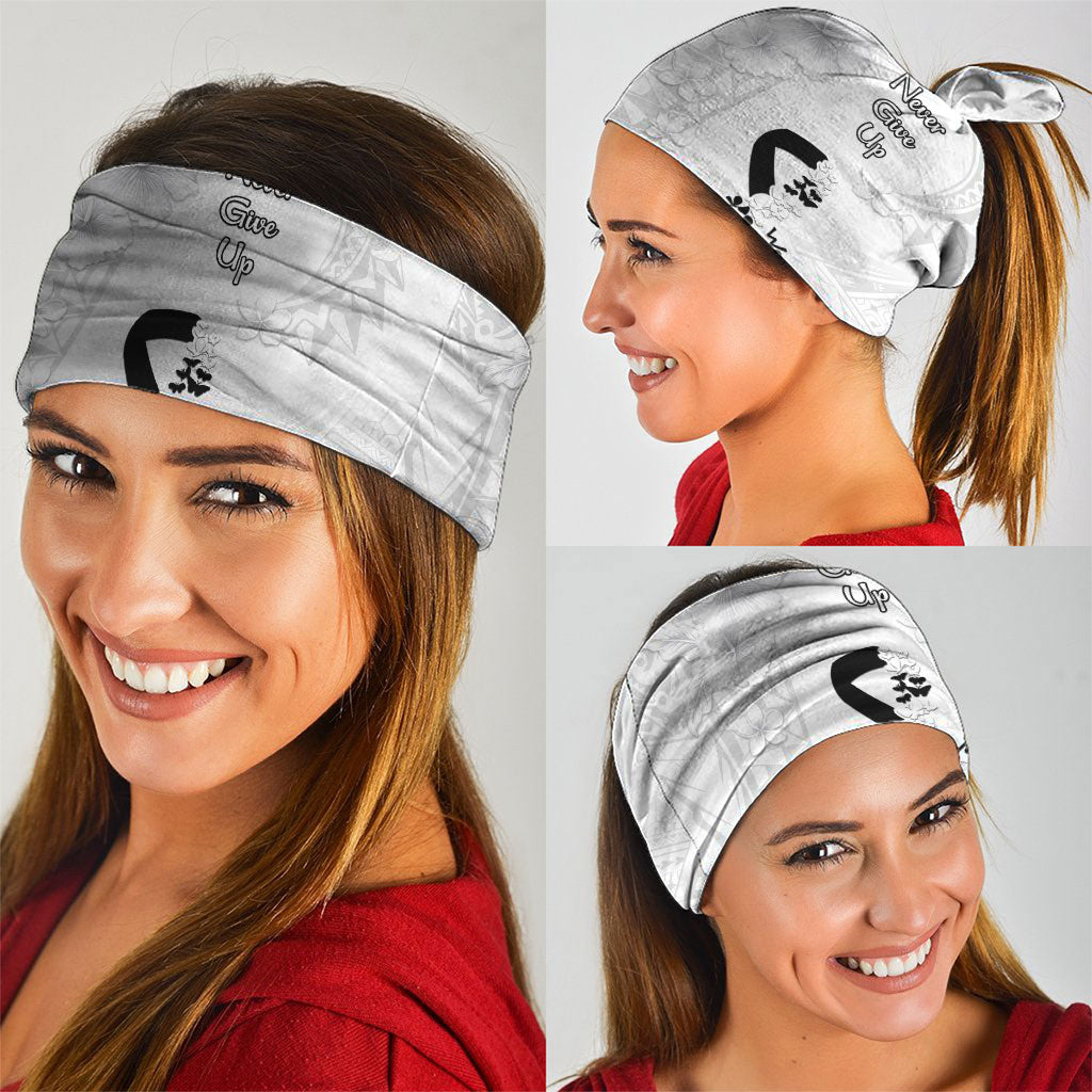 Lung Cancer Support Neck Gaiter Never Give Up Polynesian Style