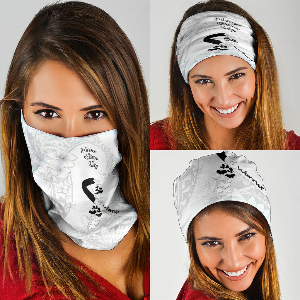Lung Cancer Support Neck Gaiter Never Give Up Polynesian Style