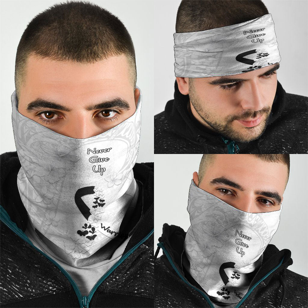 Lung Cancer Support Neck Gaiter Never Give Up Polynesian Style