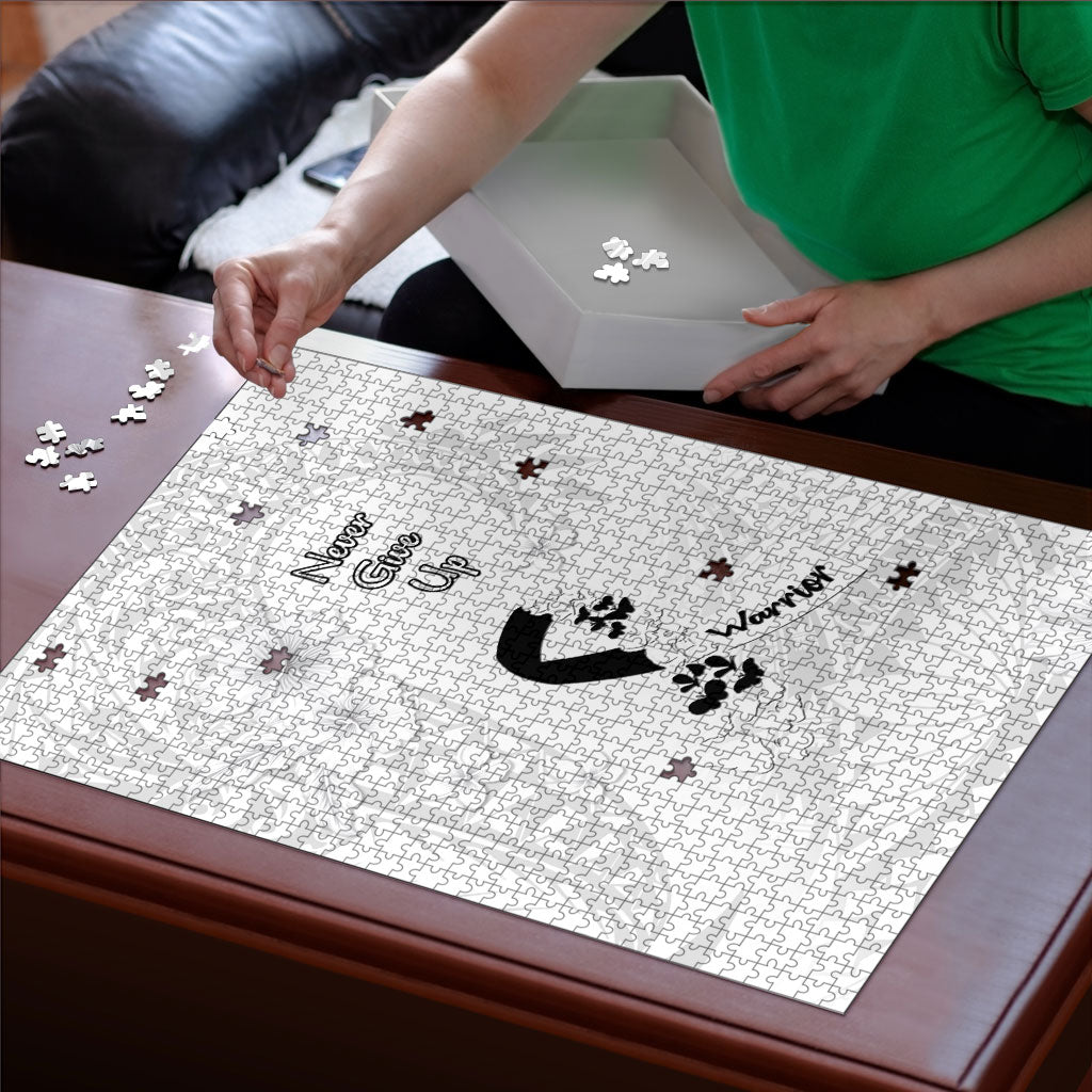 Lung Cancer Support Puzzle Never Give Up Polynesian Style