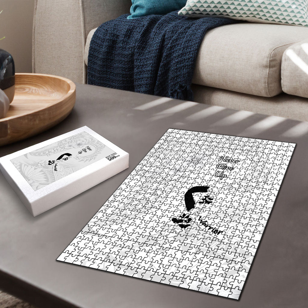 Lung Cancer Support Puzzle Never Give Up Polynesian Style