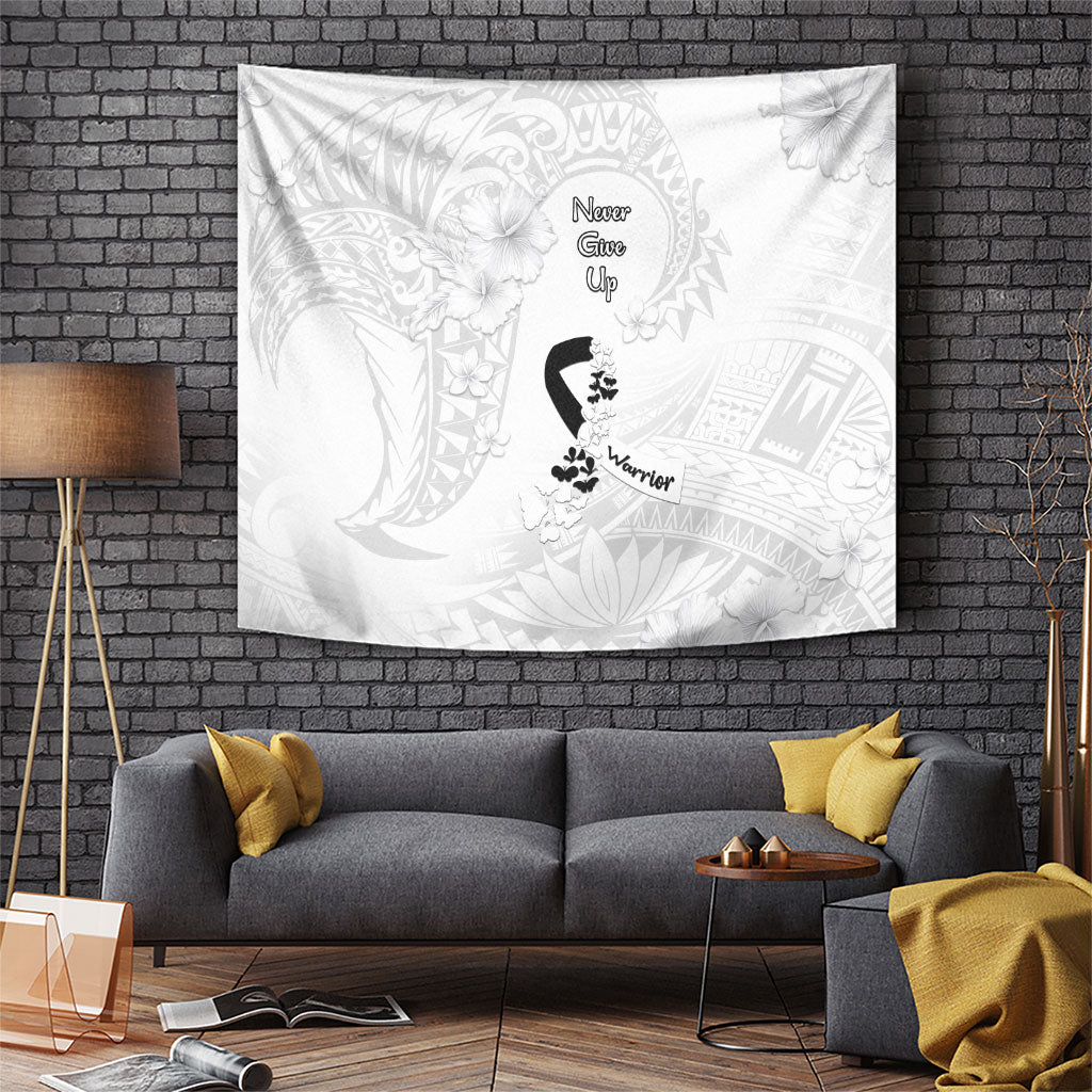 Lung Cancer Support Tapestry Never Give Up Polynesian Style
