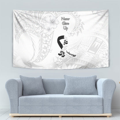 Lung Cancer Support Tapestry Never Give Up Polynesian Style