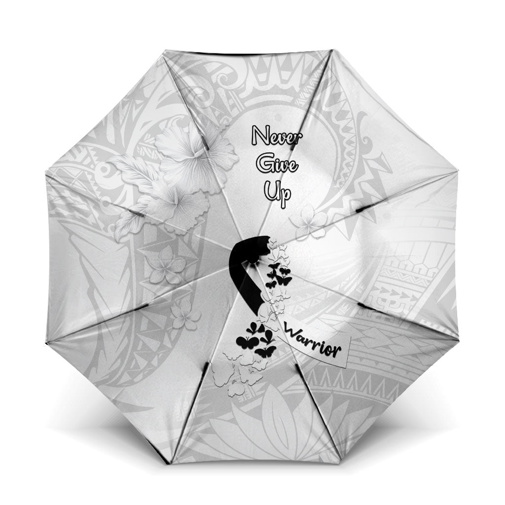 Lung Cancer Support Umbrella Never Give Up Polynesian Style