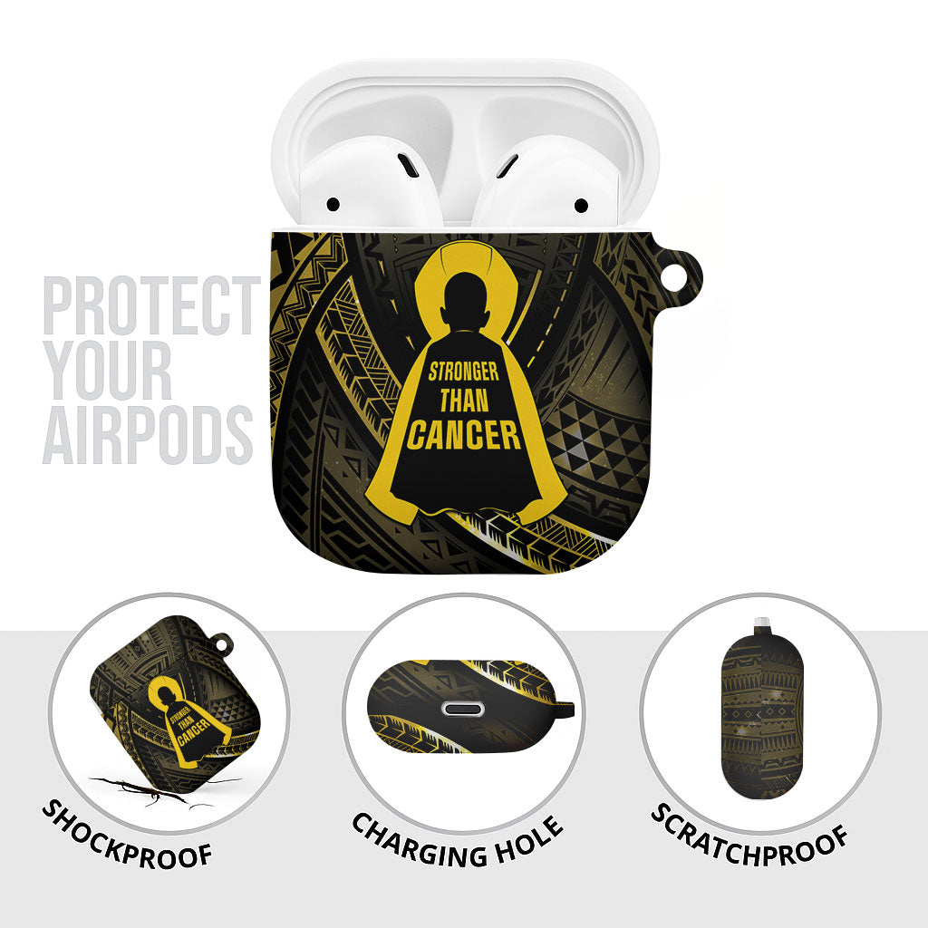 Polynesia Childhood Cancer Support AirPods Case You Are Stronger Than Cancer