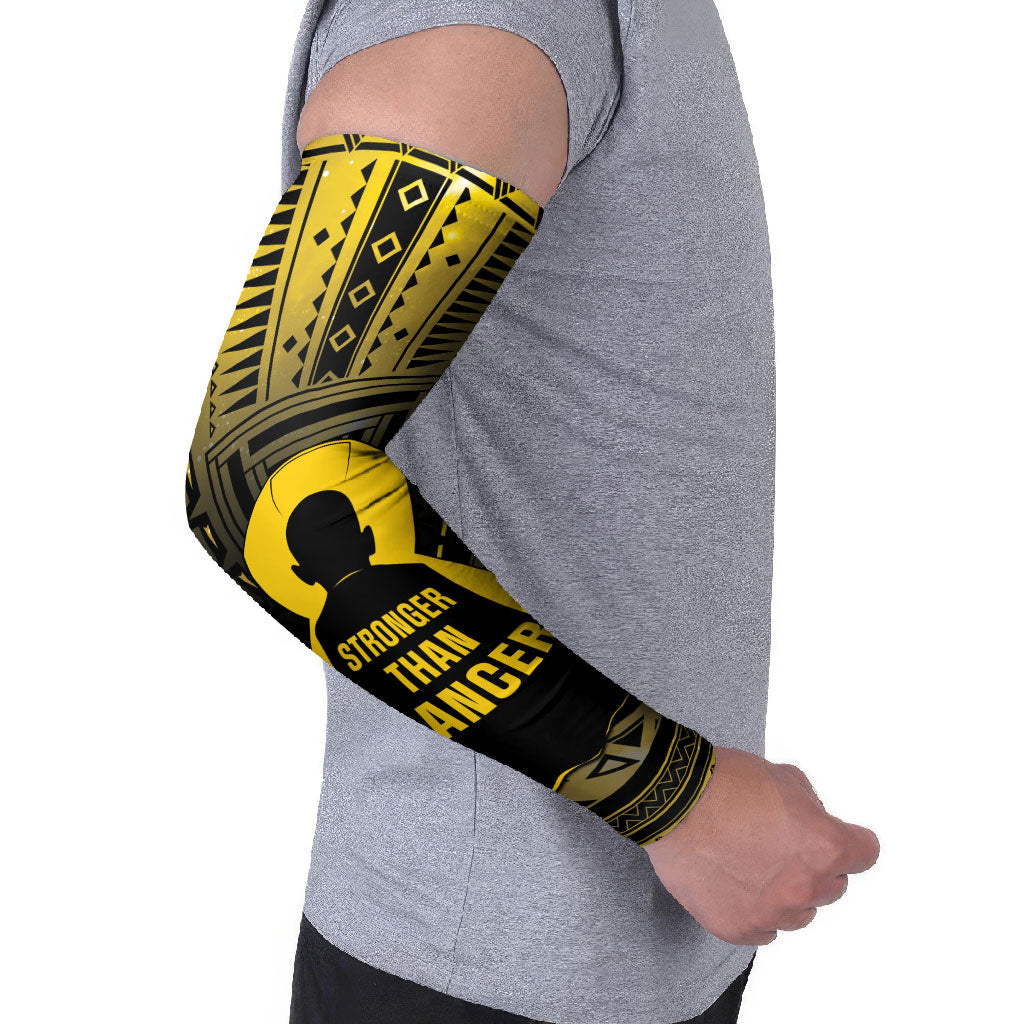Personalised Polynesia Childhood Cancer Support Arm Sleeves You Are Stronger Than Cancer