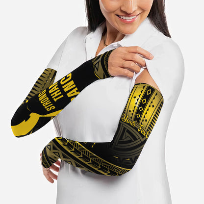 Personalised Polynesia Childhood Cancer Support Arm Sleeves You Are Stronger Than Cancer