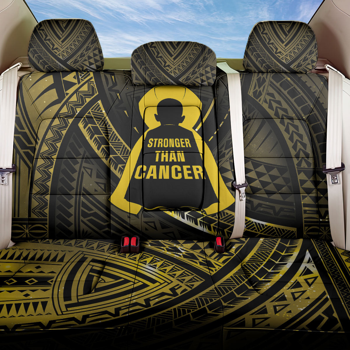 Polynesia Childhood Cancer Support Back Car Seat Cover You Are Stronger Than Cancer