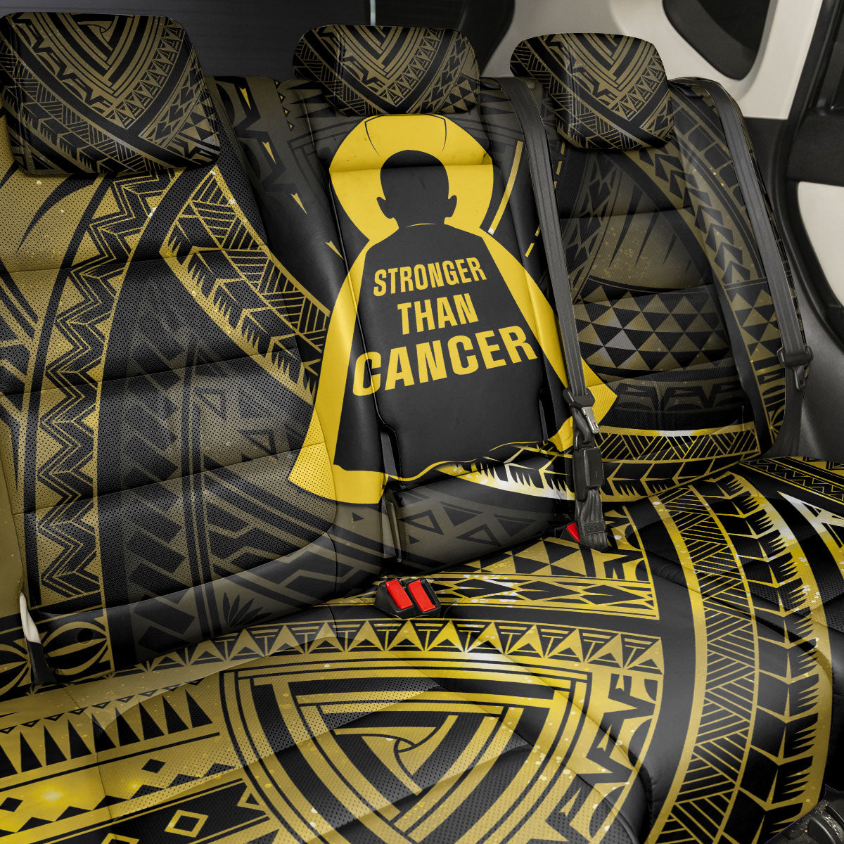Polynesia Childhood Cancer Support Back Car Seat Cover You Are Stronger Than Cancer