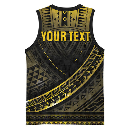 Personalised Polynesia Childhood Cancer Support Basketball Jersey You Are Stronger Than Cancer