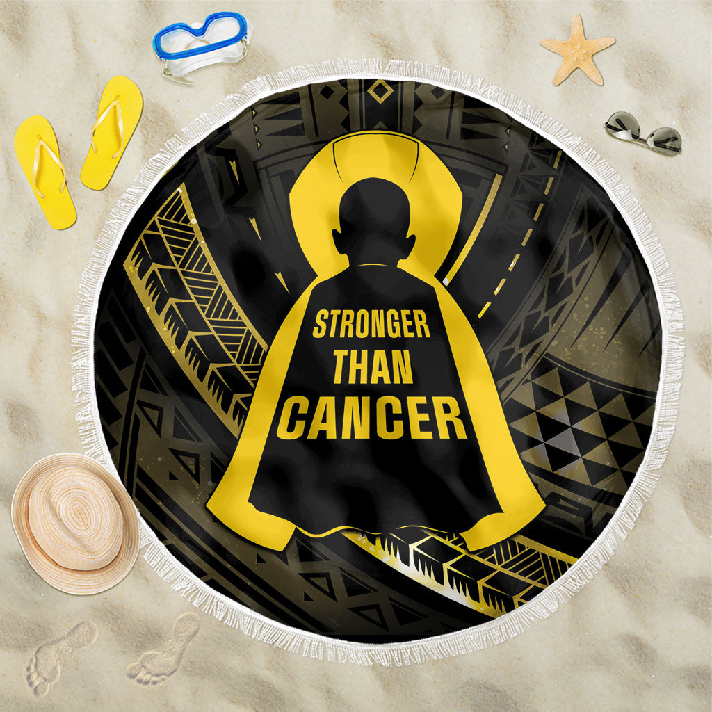 Polynesia Childhood Cancer Support Beach Blanket You Are Stronger Than Cancer