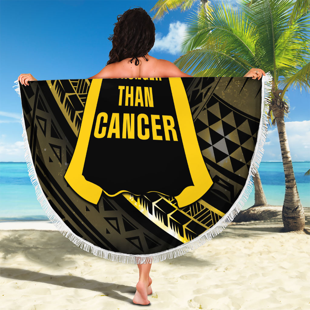Polynesia Childhood Cancer Support Beach Blanket You Are Stronger Than Cancer