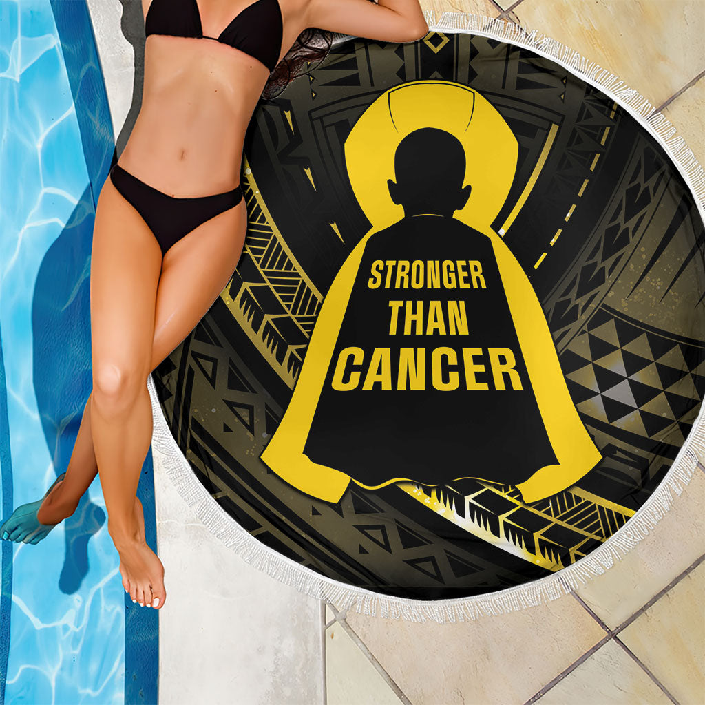 Polynesia Childhood Cancer Support Beach Blanket You Are Stronger Than Cancer