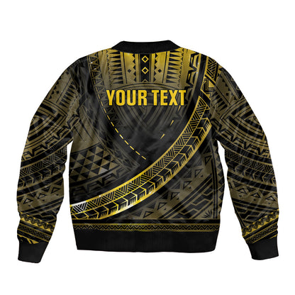 Personalised Polynesia Childhood Cancer Support Bomber Jacket You Are Stronger Than Cancer