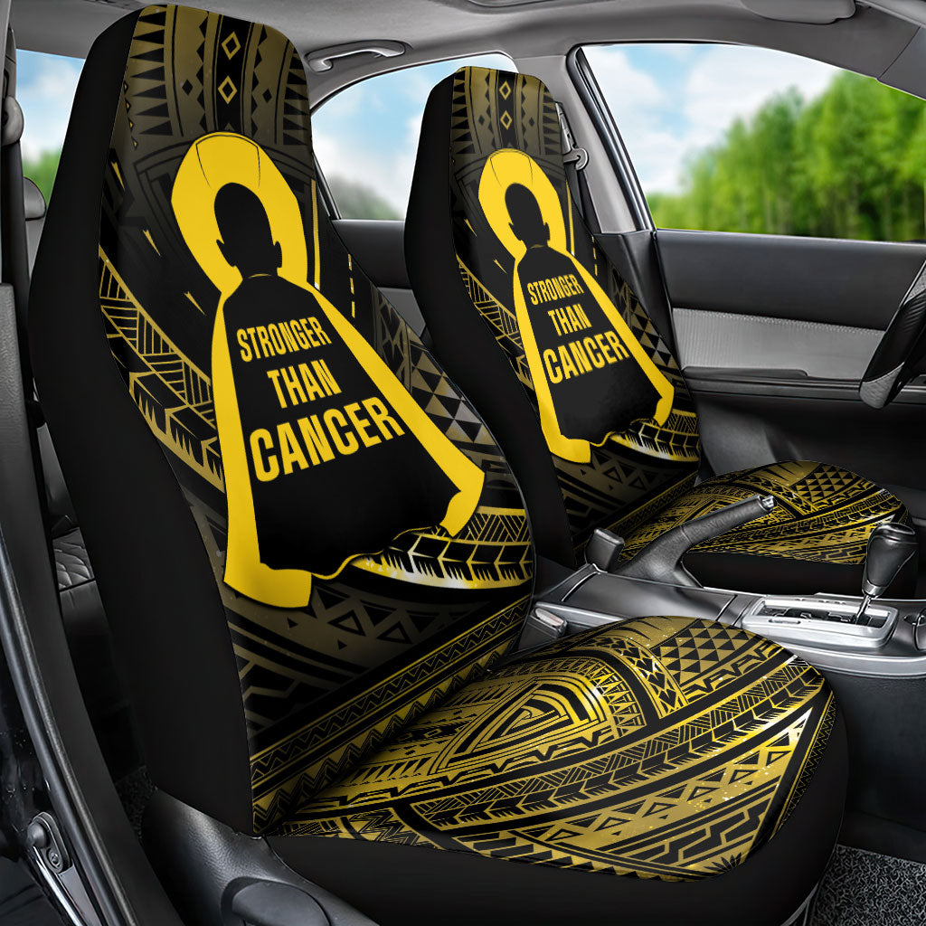 Polynesia Childhood Cancer Support Car Seat Cover You Are Stronger Than Cancer