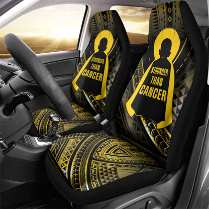 Polynesia Childhood Cancer Support Car Seat Cover You Are Stronger Than Cancer