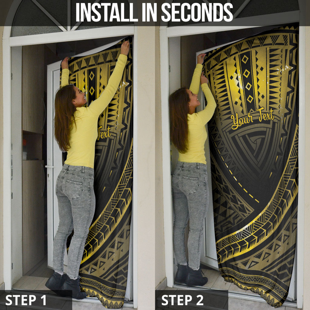 Personalised Polynesia Childhood Cancer Support Door Cover You Are Stronger Than Cancer