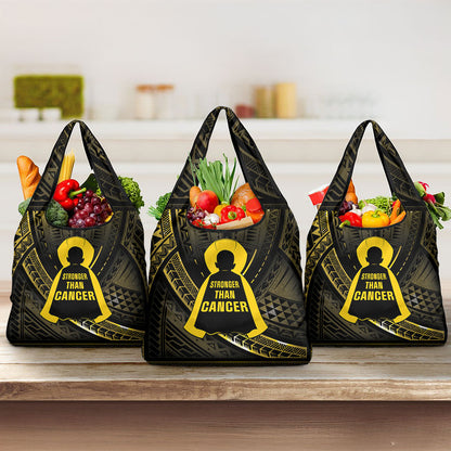 Polynesia Childhood Cancer Support Grocery Bag You Are Stronger Than Cancer