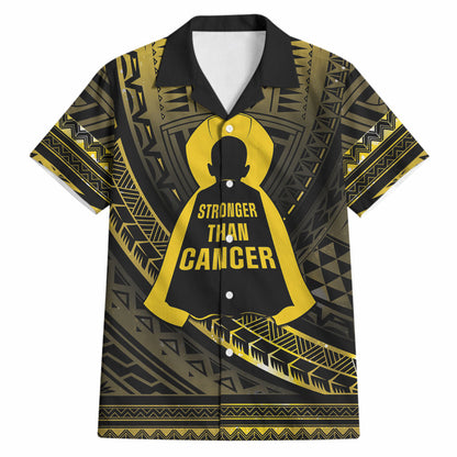 Personalised Polynesia Childhood Cancer Support Hawaiian Shirt You Are Stronger Than Cancer