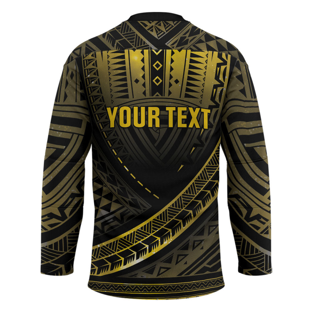 Personalised Polynesia Childhood Cancer Support Hockey Jersey You Are Stronger Than Cancer