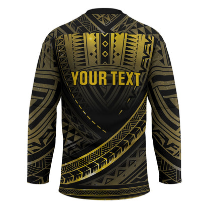 Personalised Polynesia Childhood Cancer Support Hockey Jersey You Are Stronger Than Cancer